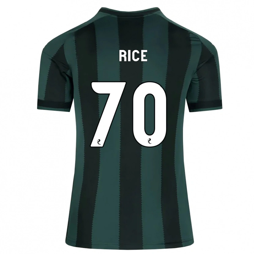 Danxen Kinder Aidan Rice #70 Dunkles Schiefergrau Schwarz Auswärtstrikot Trikot 2026/27 T-Shirt Österreich