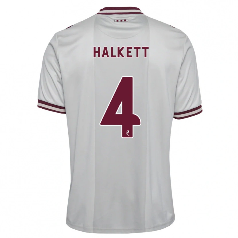 Danxen Kinder Craig Halkett #4 Weiß Burgunder Auswärtstrikot Trikot 2026/27 T-Shirt Österreich