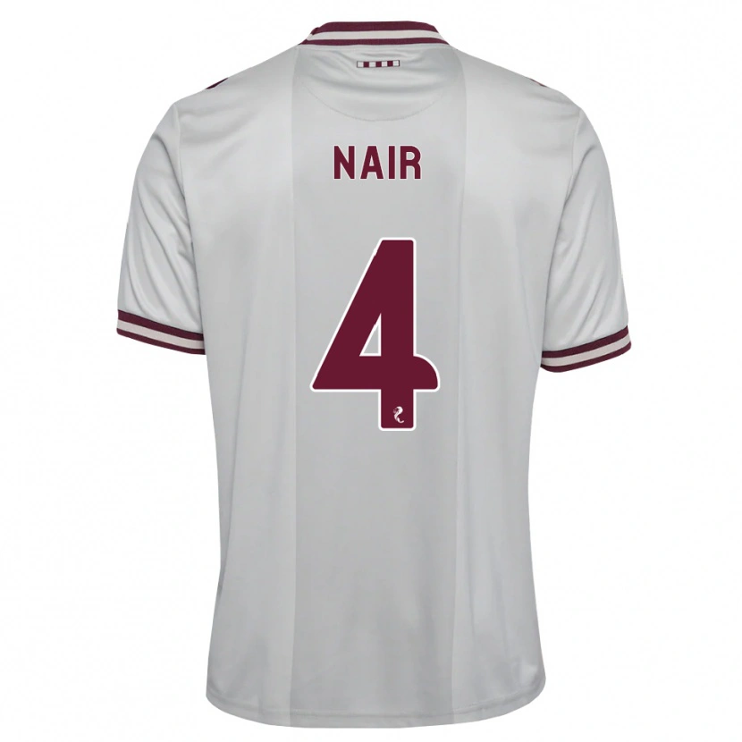 Danxen Kinder Kenzi Nair #4 Weiß Burgunder Auswärtstrikot Trikot 2026/27 T-Shirt Österreich