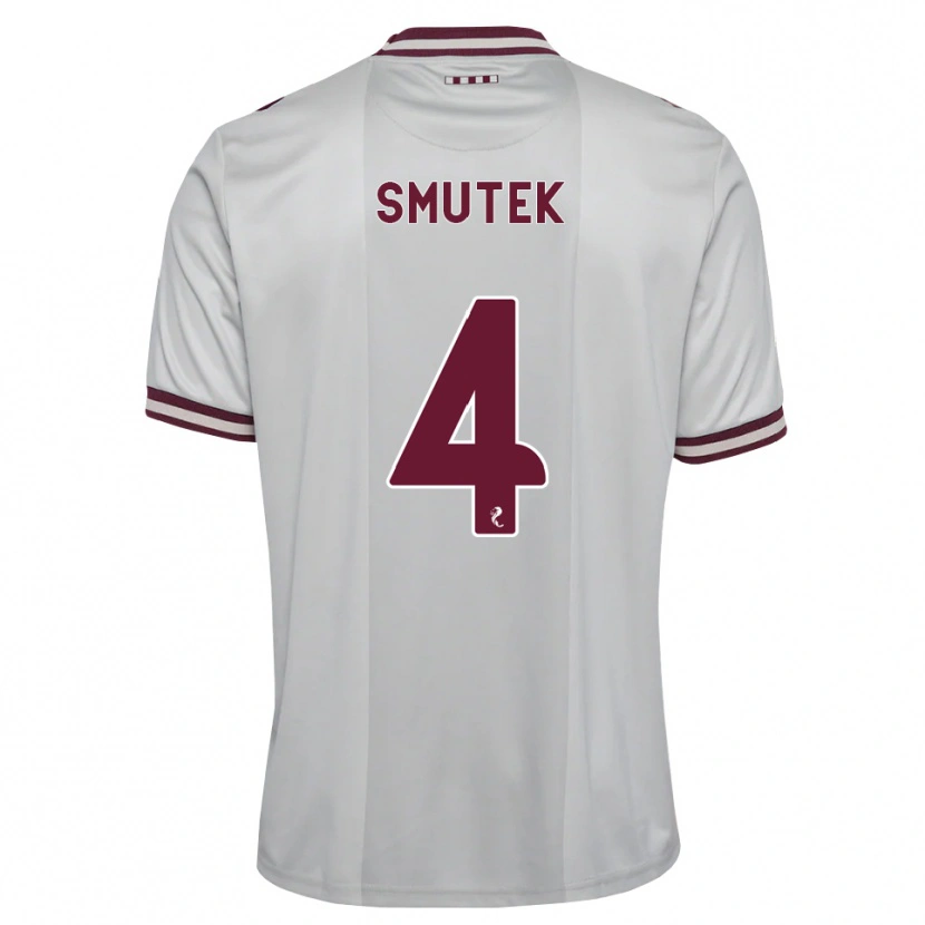 Danxen Kinder Kai Smutek #4 Weiß Burgunder Auswärtstrikot Trikot 2026/27 T-Shirt Österreich