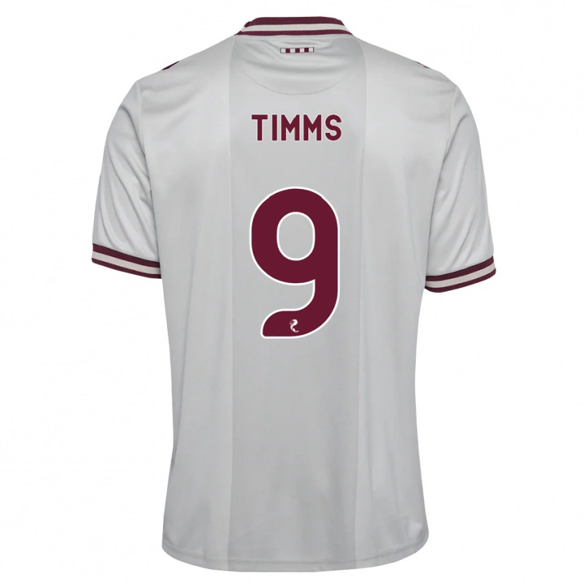 Danxen Kinder Georgia Timms #9 Weiß Burgunder Auswärtstrikot Trikot 2026/27 T-Shirt Österreich