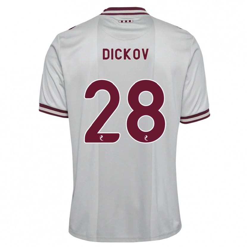 Danxen Kinder Sam Dickov #28 Weiß Burgunder Auswärtstrikot Trikot 2026/27 T-Shirt Österreich