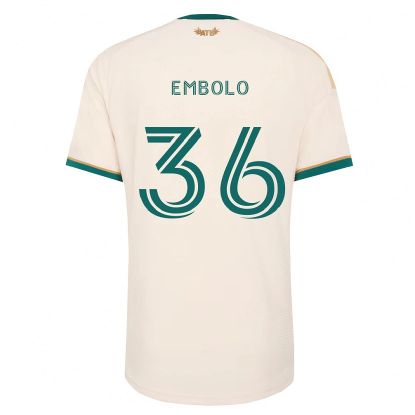 Danxen Kinder Breel Embolo #36 Champagner Grün Auswärtstrikot Trikot 2026/27 T-Shirt Österreich