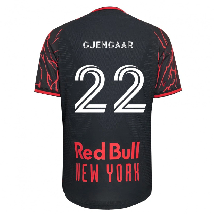 Danxen Herren Dennis Gjengaar #22 Rot Schwarz Weiß Heimtrikot Trikot 2026/27 T-Shirt Österreich