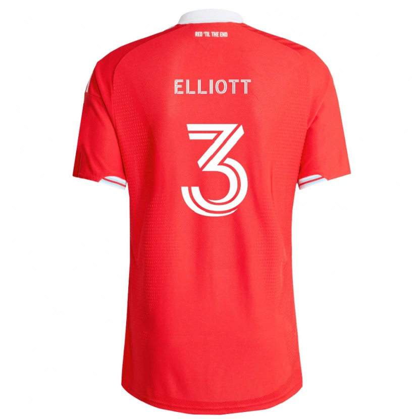 Danxen Herren Jack Elliott #3 Rot Tiefblau Weiß Heimtrikot Trikot 2026/27 T-Shirt Österreich