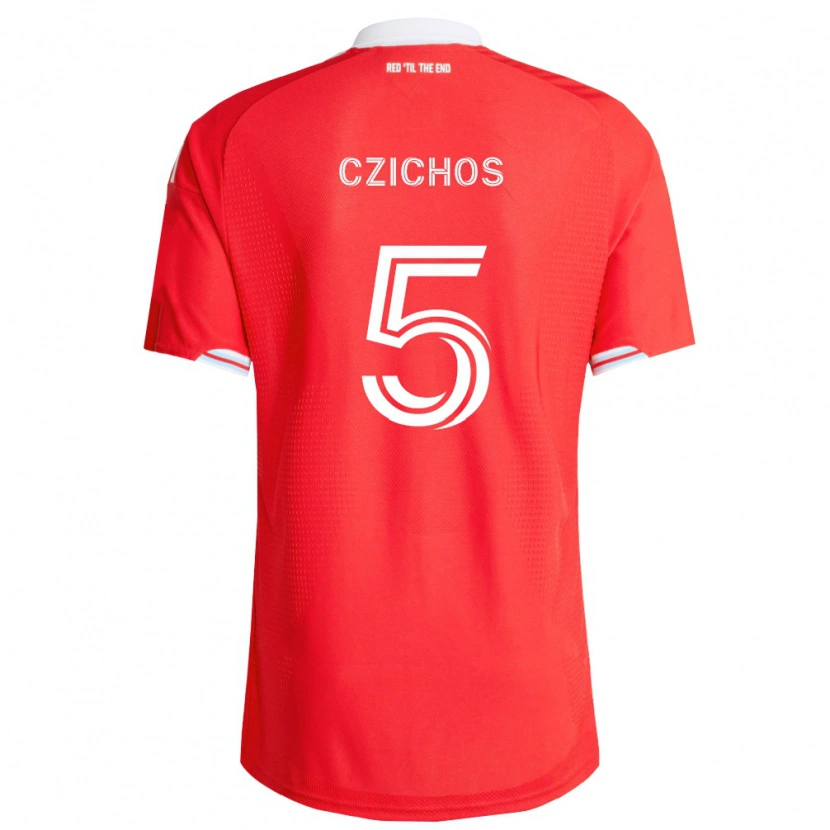 Danxen Herren Rafael Czichos #5 Rot Tiefblau Weiß Heimtrikot Trikot 2026/27 T-Shirt Österreich
