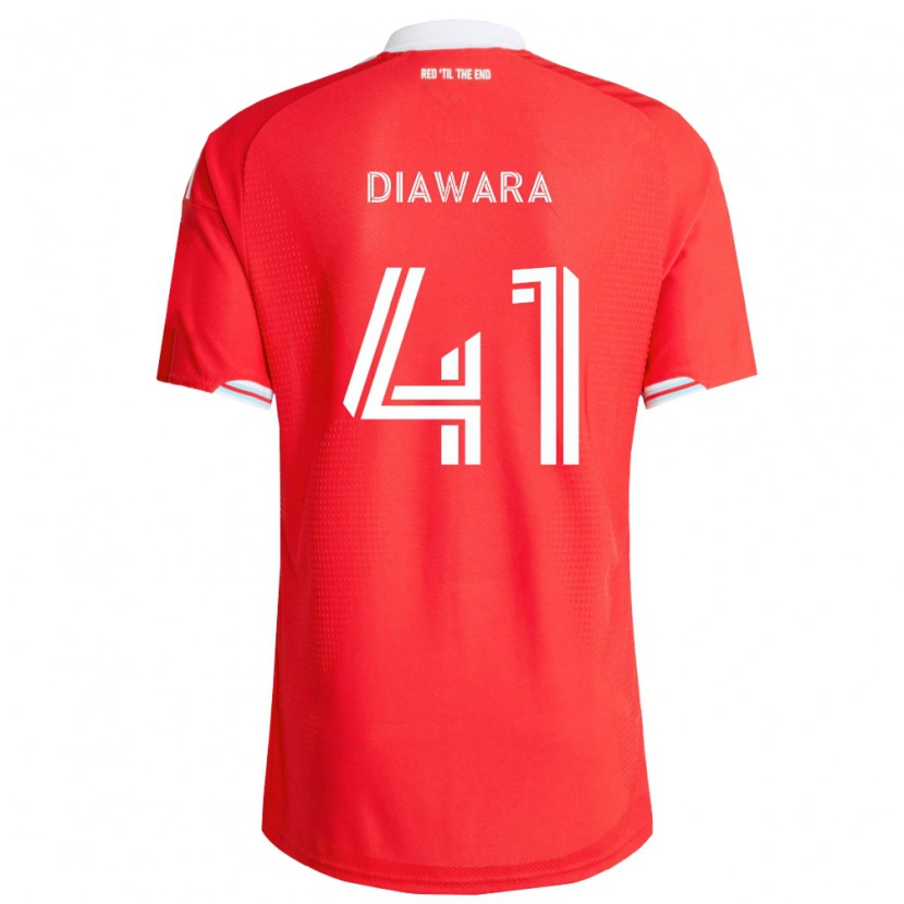 Danxen Herren Tidiane Diawara #41 Rot Tiefblau Weiß Heimtrikot Trikot 2026/27 T-Shirt Österreich
