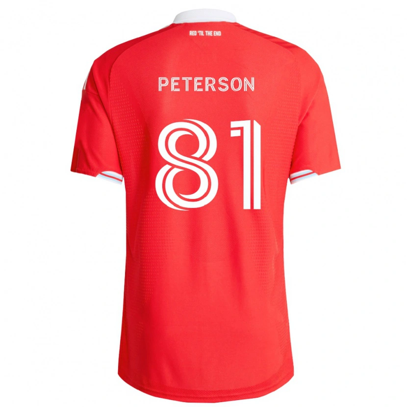 Danxen Herren Lukas Peterson #81 Rot Tiefblau Weiß Heimtrikot Trikot 2026/27 T-Shirt Österreich