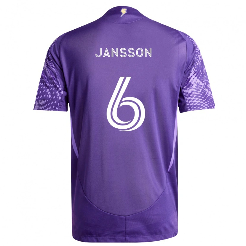 Danxen Herren Robin Jansson #6 Violett Weiß Heimtrikot Trikot 2026/27 T-Shirt Österreich
