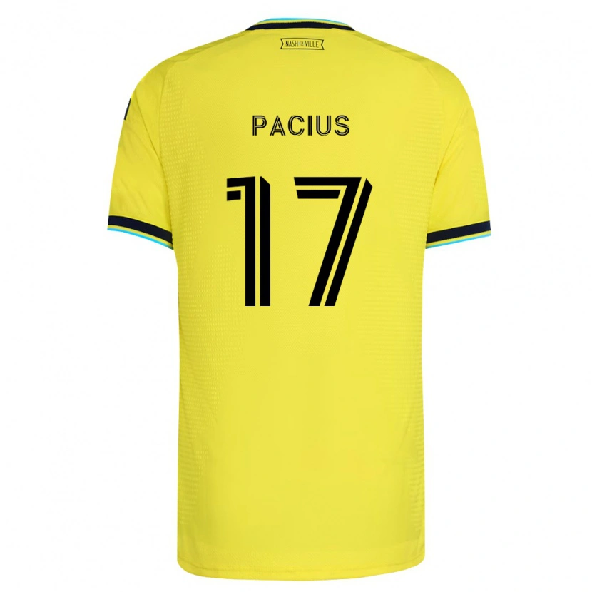 Danxen Herren Woobens Pacius #17 Hellgelb Marineblau Heimtrikot Trikot 2026/27 T-Shirt Österreich