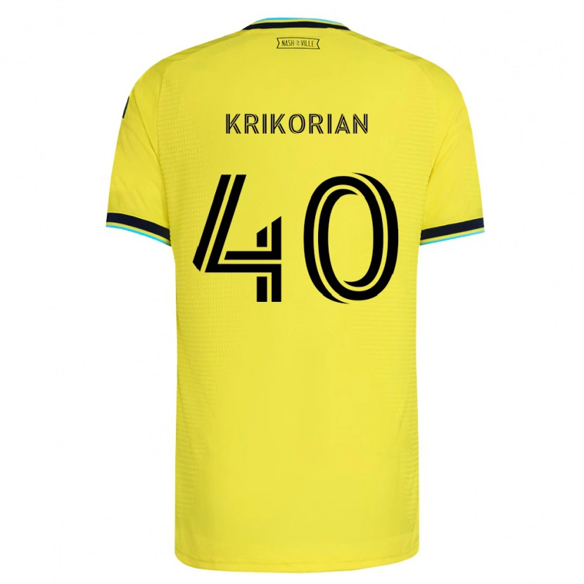 Danxen Herren Andre Krikorian #40 Hellgelb Marineblau Heimtrikot Trikot 2026/27 T-Shirt Österreich