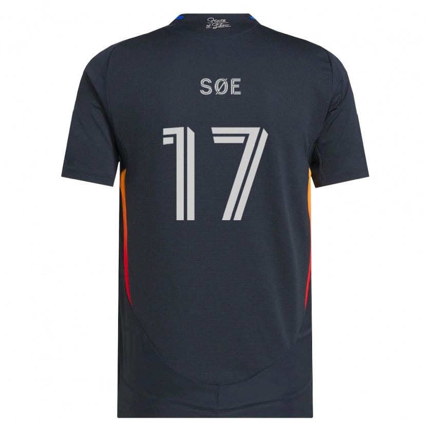 Danxen Herren Osvald Søe #17 Dunkelgrau Rot Heimtrikot Trikot 2026/27 T-Shirt Österreich