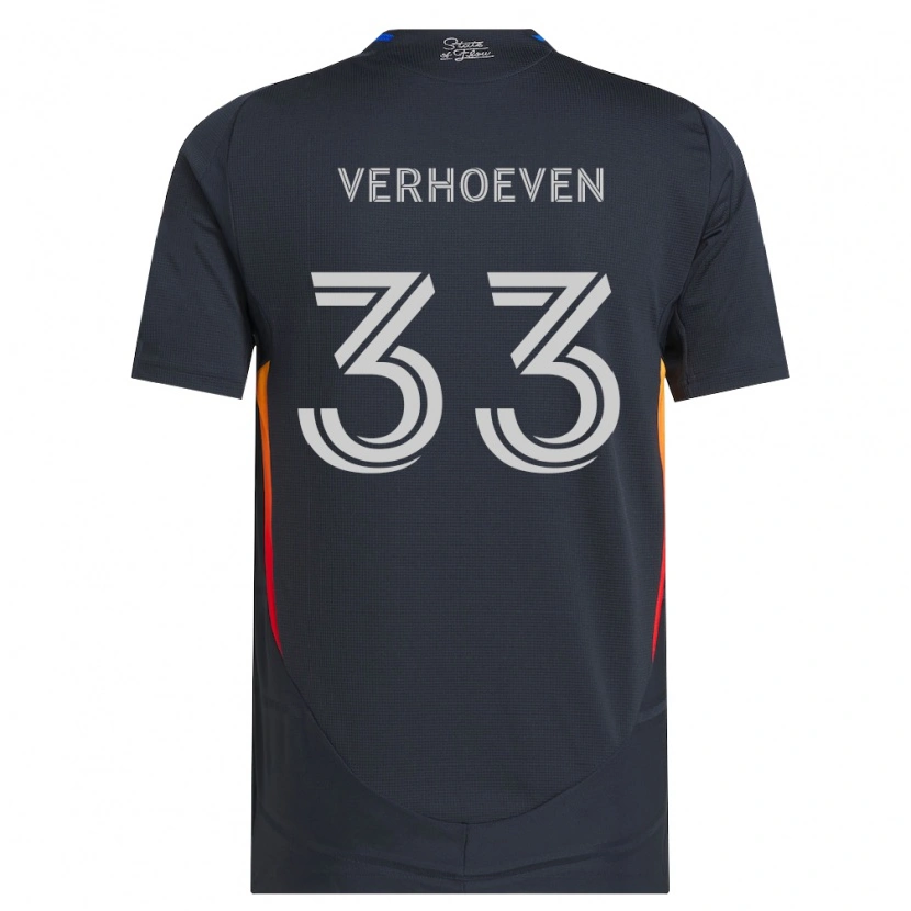 Danxen Herren Oscar Verhoeven #33 Dunkelgrau Rot Heimtrikot Trikot 2026/27 T-Shirt Österreich