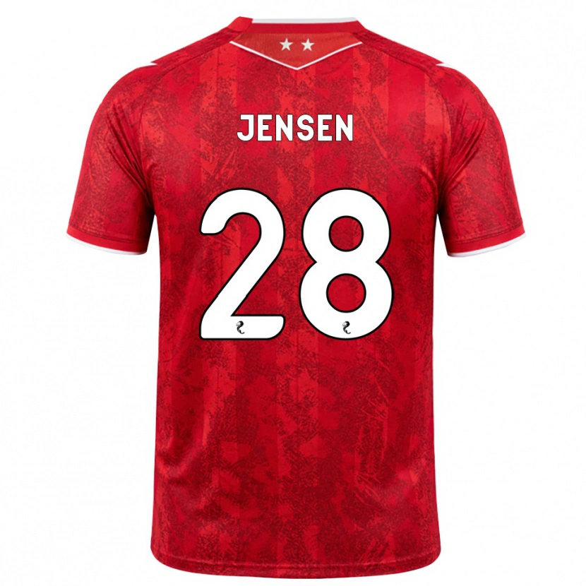 Danxen Herren Alexander Jensen #28 Rot Weiß Heimtrikot Trikot 2026/27 T-Shirt Österreich