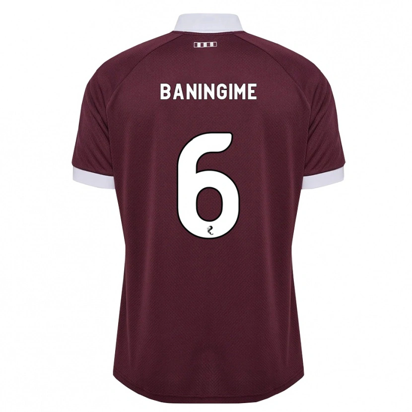 Danxen Herren Beni Baningime #6 Burgunder Weiß Heimtrikot Trikot 2026/27 T-Shirt Österreich