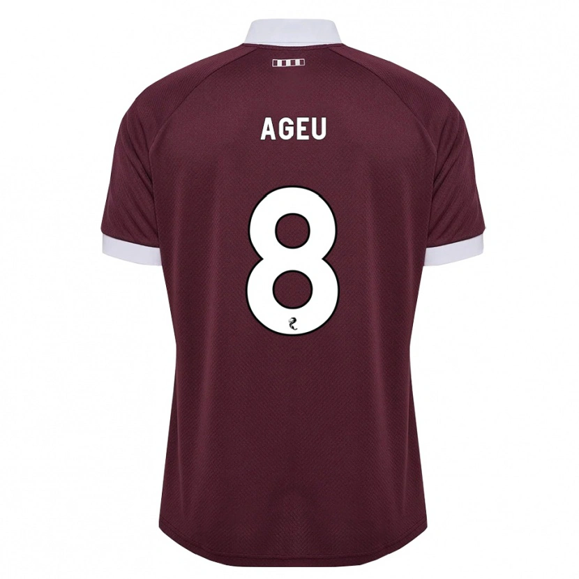 Danxen Herren Eduardo Ageu Almeida Santos #8 Burgunder Weiß Heimtrikot Trikot 2026/27 T-Shirt Österreich