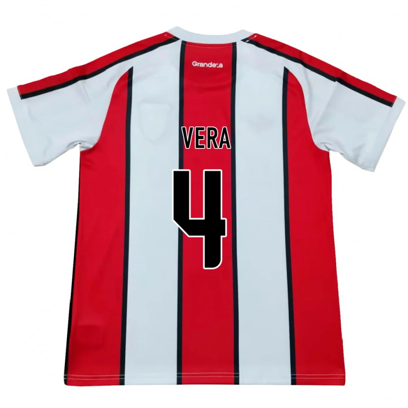 Danxen Herren Lautaro Vera #4 Weiß Rot Schwarz Auswärtstrikot Trikot 2026/27 T-Shirt Österreich