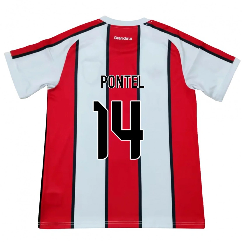 Danxen Herren Daniela Pontel #14 Weiß Rot Schwarz Auswärtstrikot Trikot 2026/27 T-Shirt Österreich
