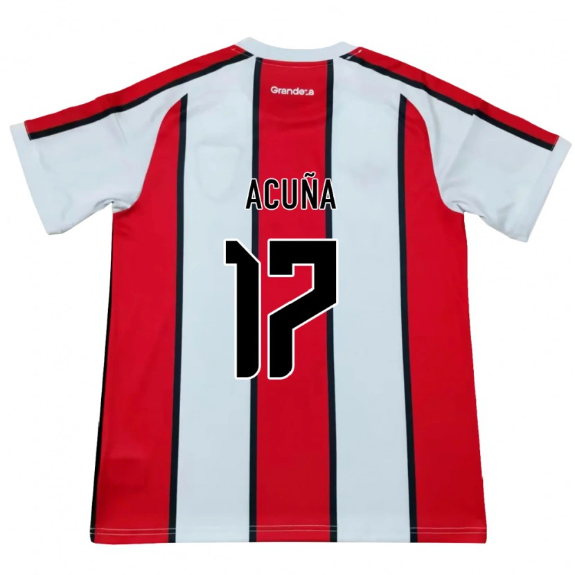 Danxen Herren Ayelén Acuña #17 Weiß Rot Schwarz Auswärtstrikot Trikot 2026/27 T-Shirt Österreich