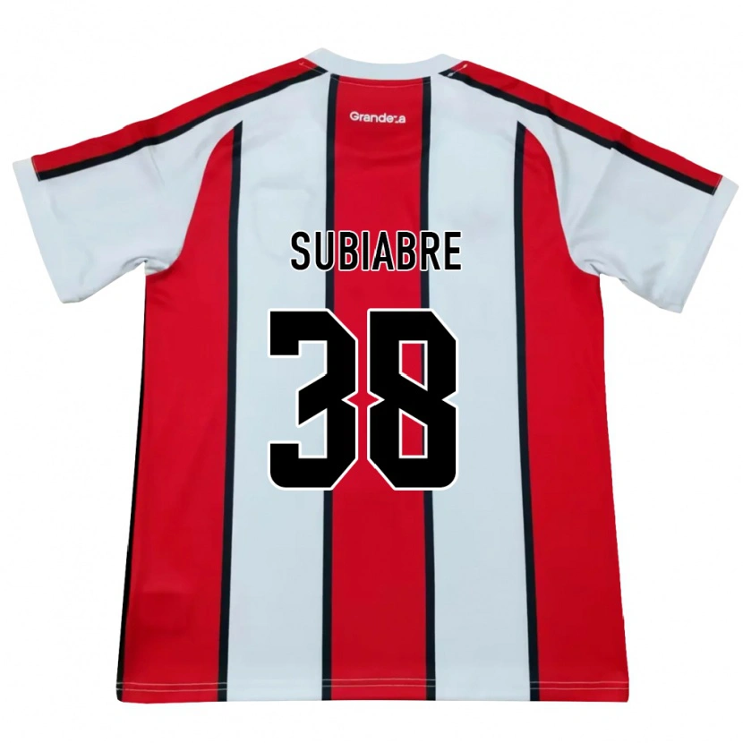 Danxen Herren Ian Subiabre #38 Weiß Rot Schwarz Auswärtstrikot Trikot 2026/27 T-Shirt Österreich