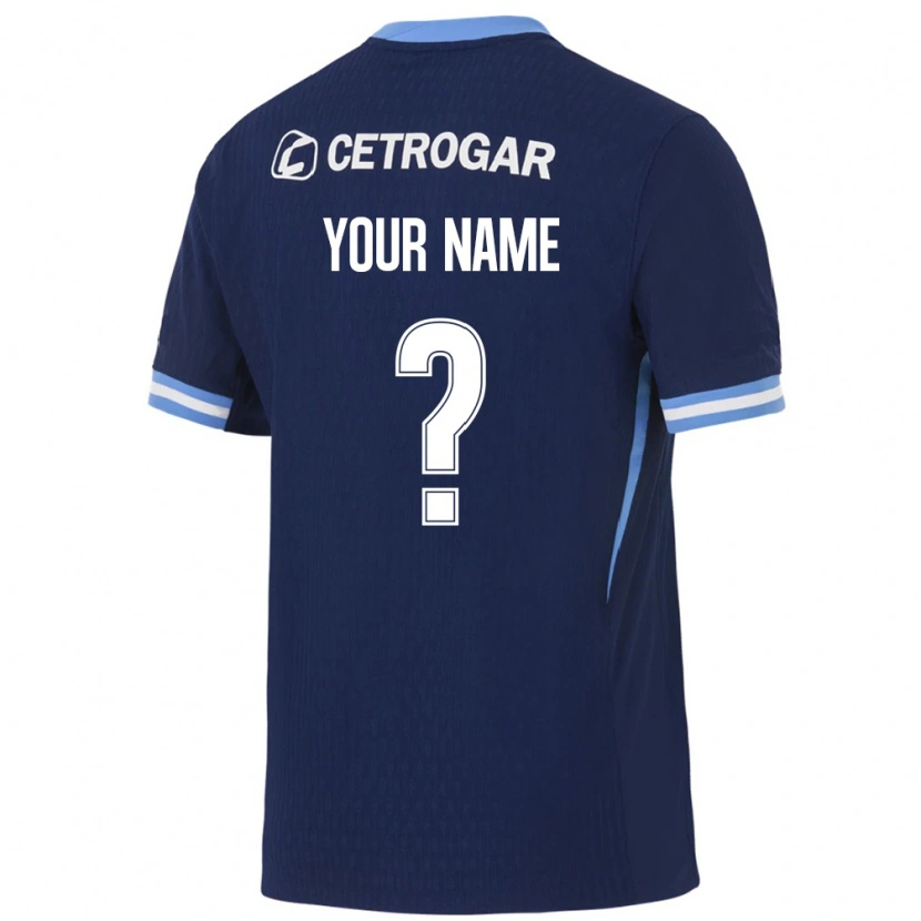 Danxen Herren Ihren Namen #0 Königsblau Hellblau Weiß Auswärtstrikot Trikot 2026/27 T-Shirt Österreich