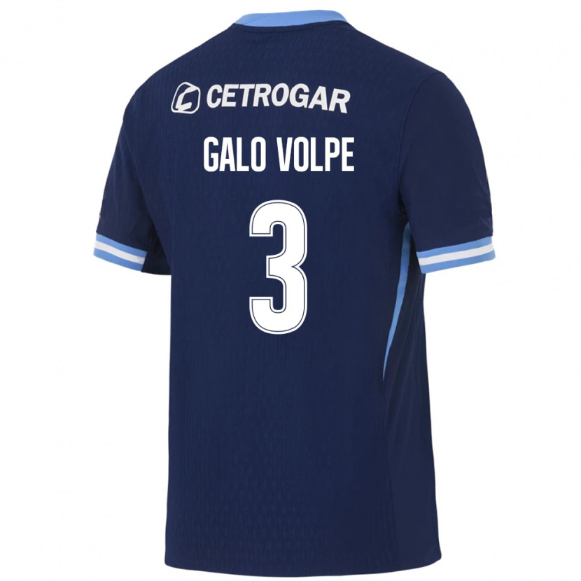 Danxen Herren Galo Volpe #3 Königsblau Hellblau Weiß Auswärtstrikot Trikot 2026/27 T-Shirt Österreich