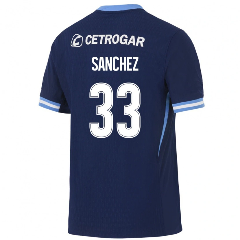 Danxen Herren Sergio Sanchez #33 Königsblau Hellblau Weiß Auswärtstrikot Trikot 2026/27 T-Shirt Österreich