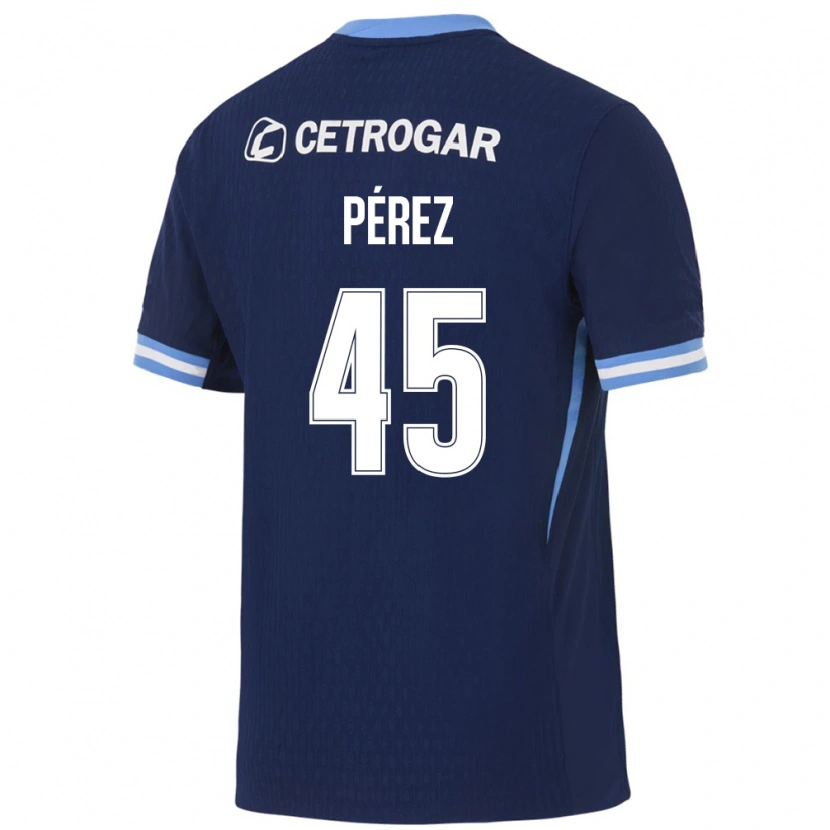 Danxen Herren Ezequiel Pérez #45 Königsblau Hellblau Weiß Auswärtstrikot Trikot 2026/27 T-Shirt Österreich