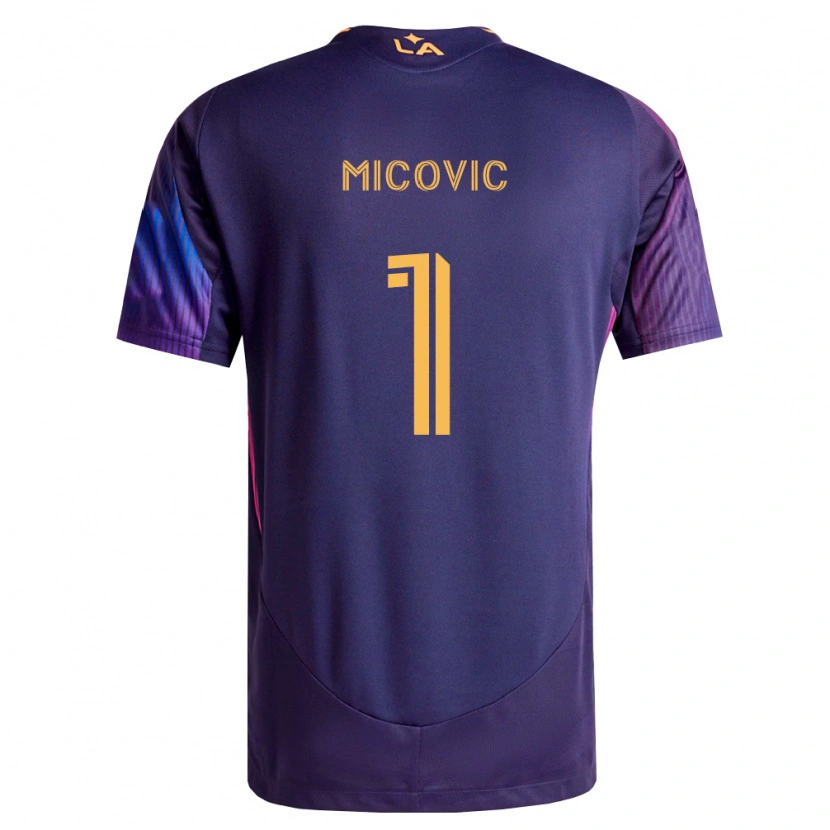 Danxen Herren Novak Mićović #1 Tiefviolett Gelb Auswärtstrikot Trikot 2026/27 T-Shirt Österreich