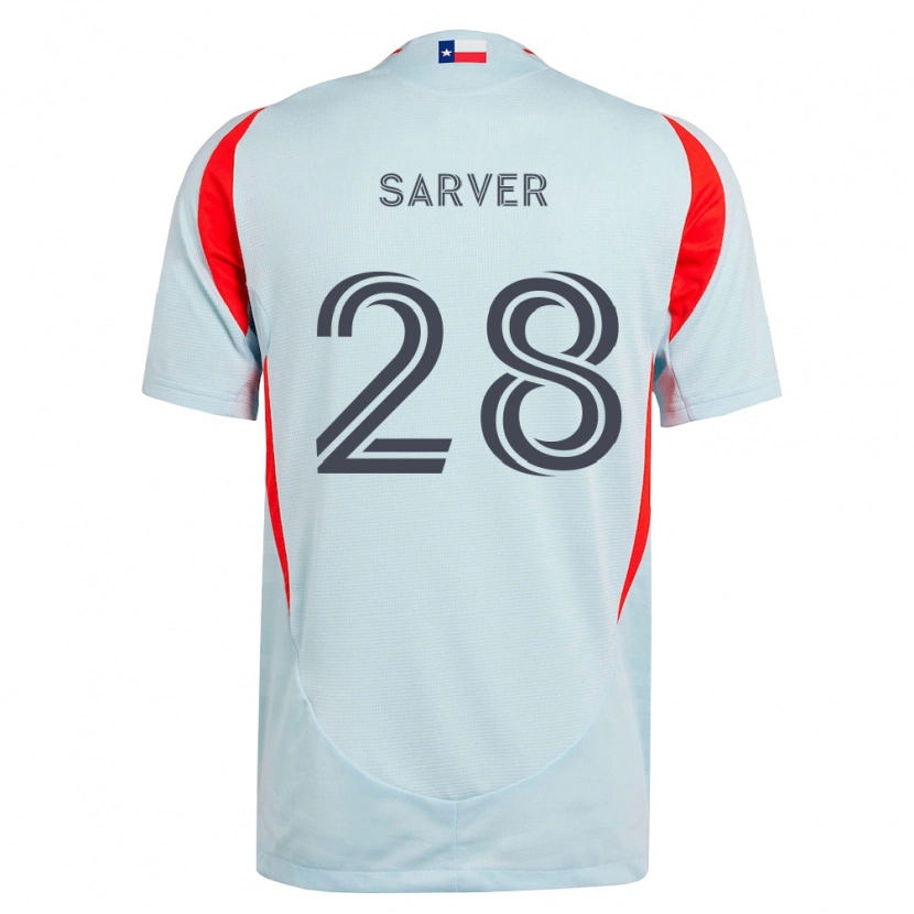 Danxen Herren Sam Sarver #28 Dunkelgrau Weiß Rot Auswärtstrikot Trikot 2026/27 T-Shirt Österreich