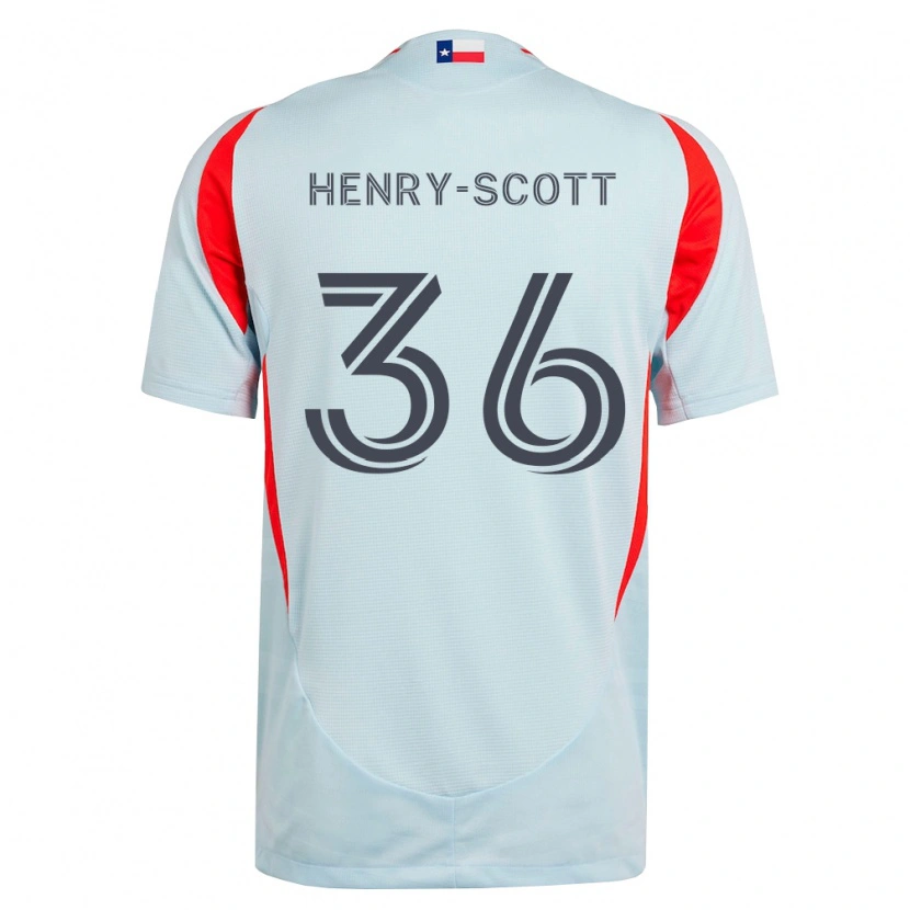 Danxen Herren Malik Henry-Scott #36 Dunkelgrau Weiß Rot Auswärtstrikot Trikot 2026/27 T-Shirt Österreich