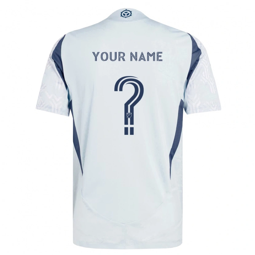Danxen Herren Ihren Namen #0 Blau Grau Weiß Auswärtstrikot Trikot 2026/27 T-Shirt Österreich