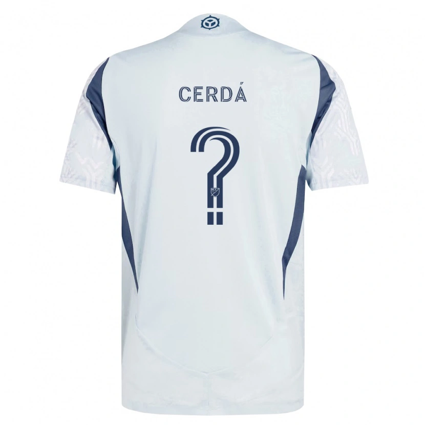 Danxen Herren Adrián Cerdá #0 Blau Grau Weiß Auswärtstrikot Trikot 2026/27 T-Shirt Österreich