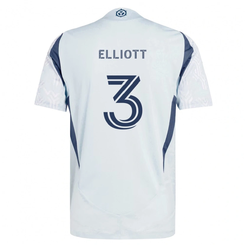Danxen Herren Jack Elliott #3 Blau Grau Weiß Auswärtstrikot Trikot 2026/27 T-Shirt Österreich