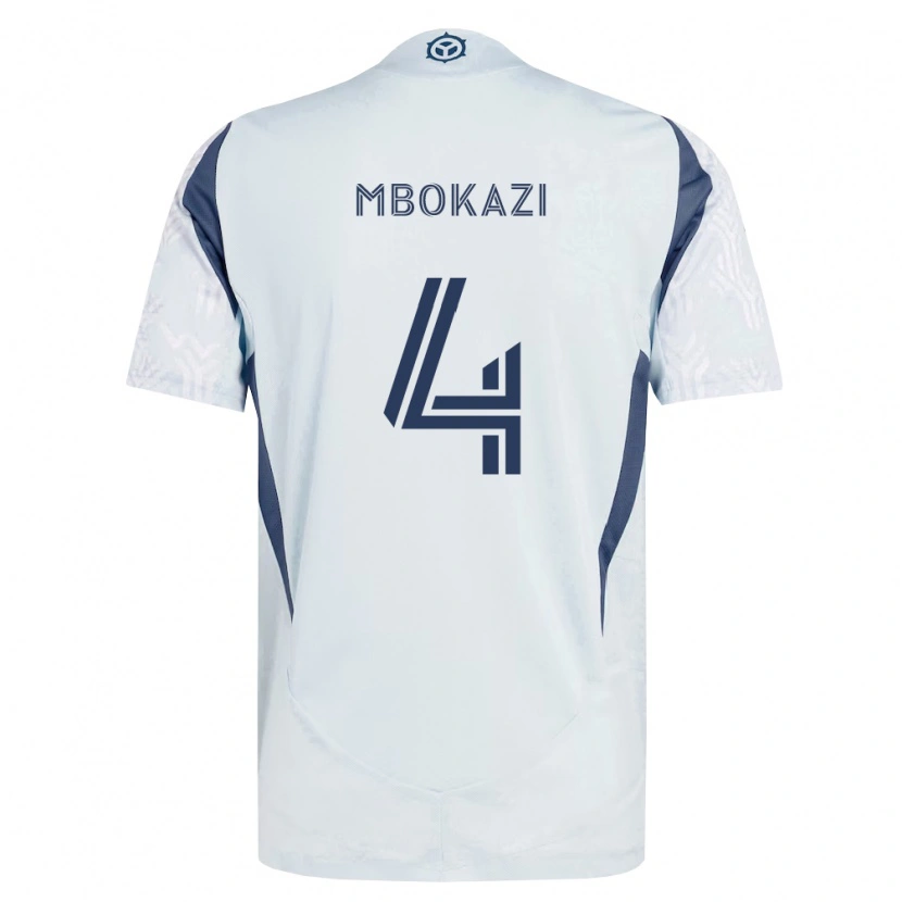 Danxen Herren Mbekezeli Mbokazi #4 Blau Grau Weiß Auswärtstrikot Trikot 2026/27 T-Shirt Österreich