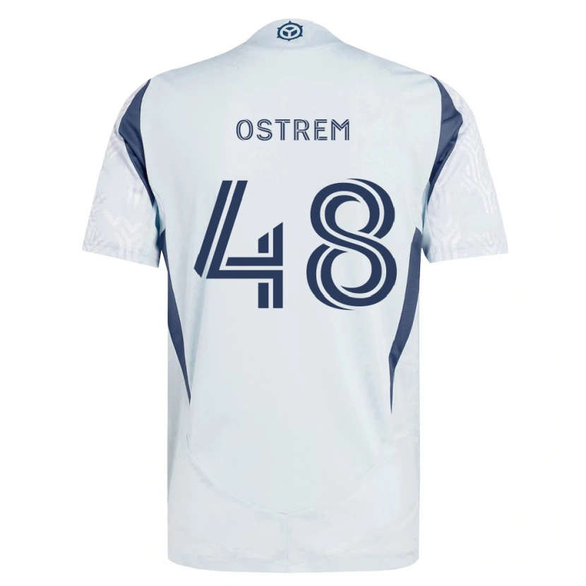 Danxen Herren Charlie Ostrem #48 Blau Grau Weiß Auswärtstrikot Trikot 2026/27 T-Shirt Österreich