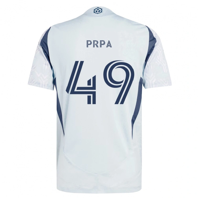 Danxen Herren Luka Prpa #49 Blau Grau Weiß Auswärtstrikot Trikot 2026/27 T-Shirt Österreich