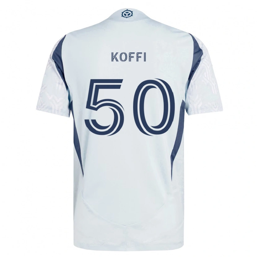 Danxen Herren Christian Koffi #50 Blau Grau Weiß Auswärtstrikot Trikot 2026/27 T-Shirt Österreich