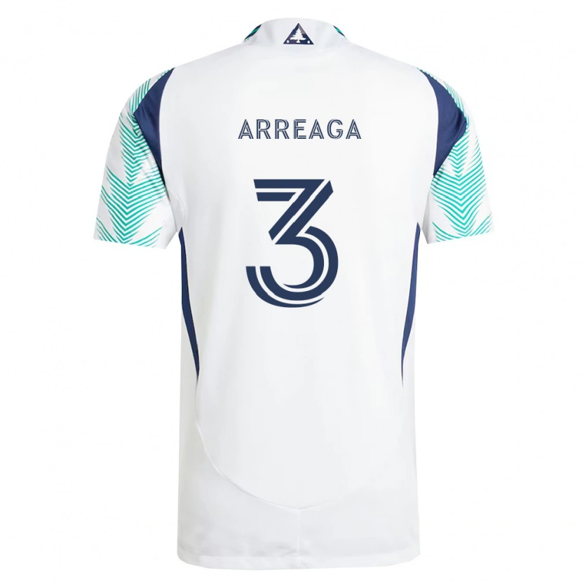 Danxen Herren Xavier Arreaga #3 Weiß Marineblau Hellgrün Auswärtstrikot Trikot 2026/27 T-Shirt Österreich