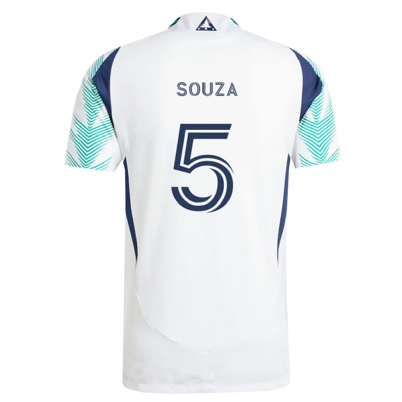Danxen Herren Victor Souza #5 Weiß Marineblau Hellgrün Auswärtstrikot Trikot 2026/27 T-Shirt Österreich