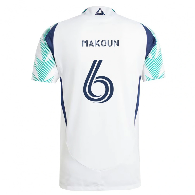 Danxen Herren Christian Makoun #6 Weiß Marineblau Hellgrün Auswärtstrikot Trikot 2026/27 T-Shirt Österreich