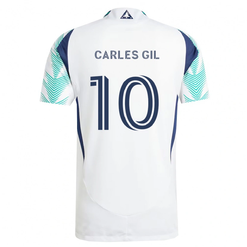 Danxen Herren Carles Gil #10 Weiß Marineblau Hellgrün Auswärtstrikot Trikot 2026/27 T-Shirt Österreich