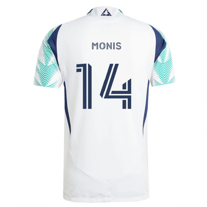 Danxen Herren Alex Monis #14 Weiß Marineblau Hellgrün Auswärtstrikot Trikot 2026/27 T-Shirt Österreich