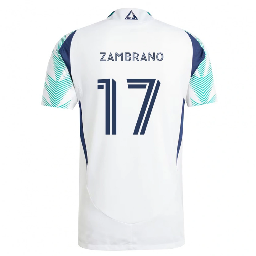 Danxen Herren Marcos Zambrano #17 Weiß Marineblau Hellgrün Auswärtstrikot Trikot 2026/27 T-Shirt Österreich