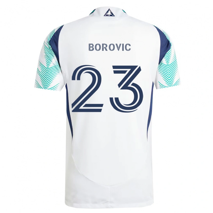 Danxen Herren Luka Borovic #23 Weiß Marineblau Hellgrün Auswärtstrikot Trikot 2026/27 T-Shirt Österreich