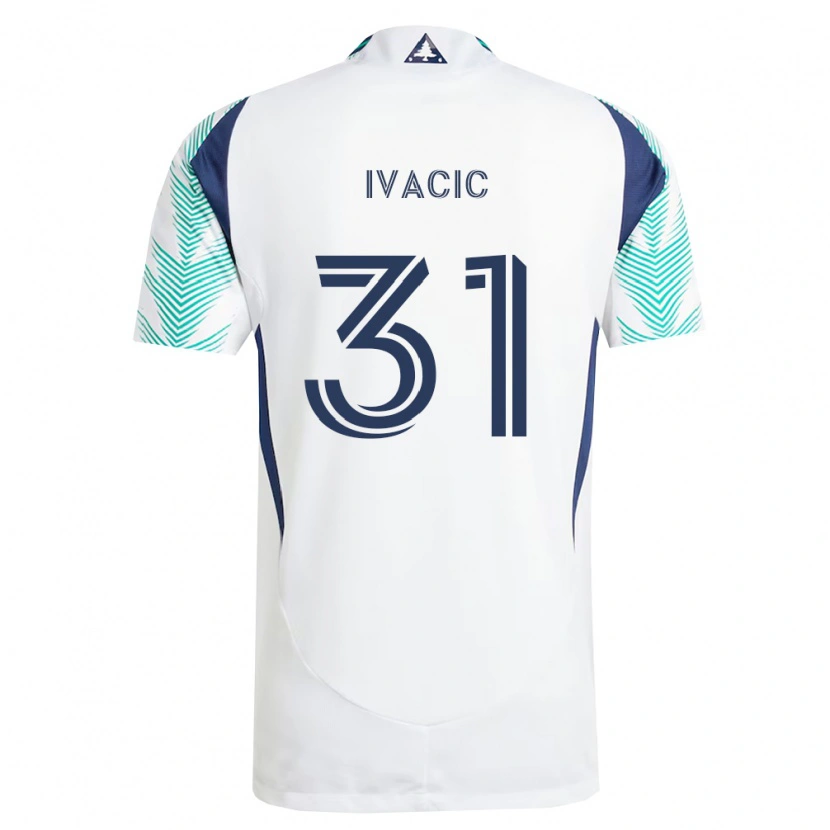 Danxen Herren Aljaz Ivacic #31 Weiß Marineblau Hellgrün Auswärtstrikot Trikot 2026/27 T-Shirt Österreich