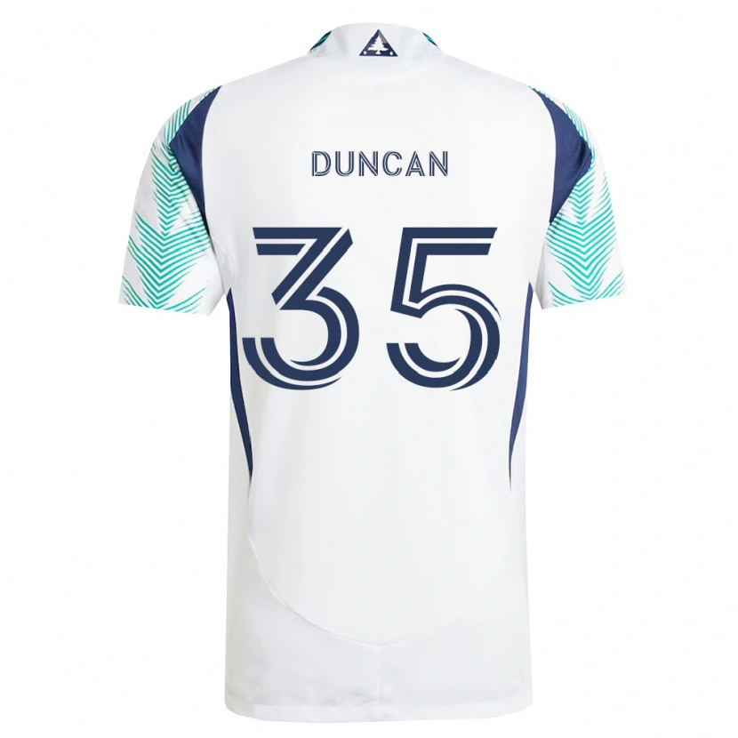 Danxen Herren Nakye Greenidge-Duncan #35 Weiß Marineblau Hellgrün Auswärtstrikot Trikot 2026/27 T-Shirt Österreich