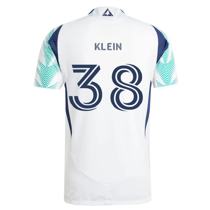 Danxen Herren Eric Klein #38 Weiß Marineblau Hellgrün Auswärtstrikot Trikot 2026/27 T-Shirt Österreich