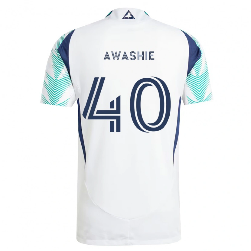 Danxen Herren Ben Awashie #40 Weiß Marineblau Hellgrün Auswärtstrikot Trikot 2026/27 T-Shirt Österreich