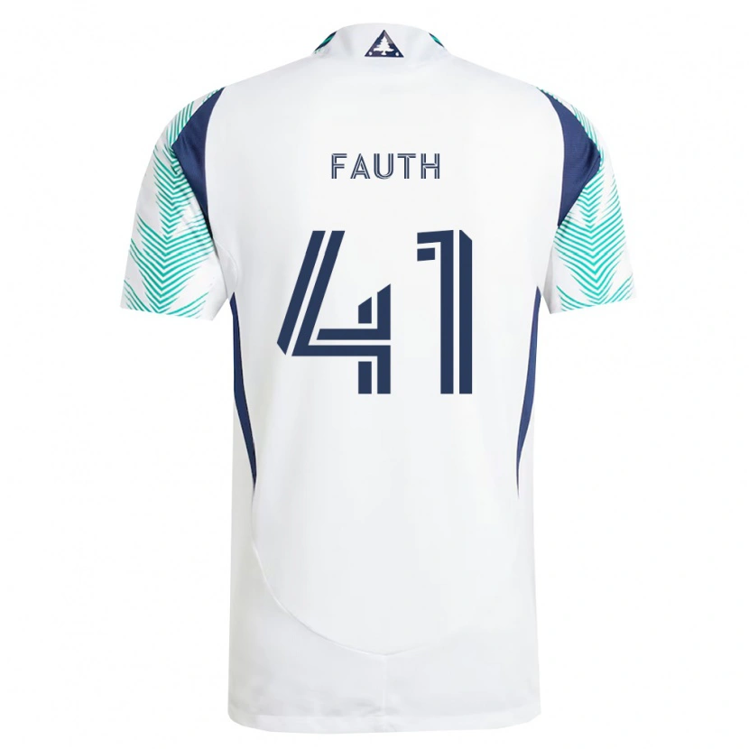 Danxen Herren Ryker Fauth #41 Weiß Marineblau Hellgrün Auswärtstrikot Trikot 2026/27 T-Shirt Österreich
